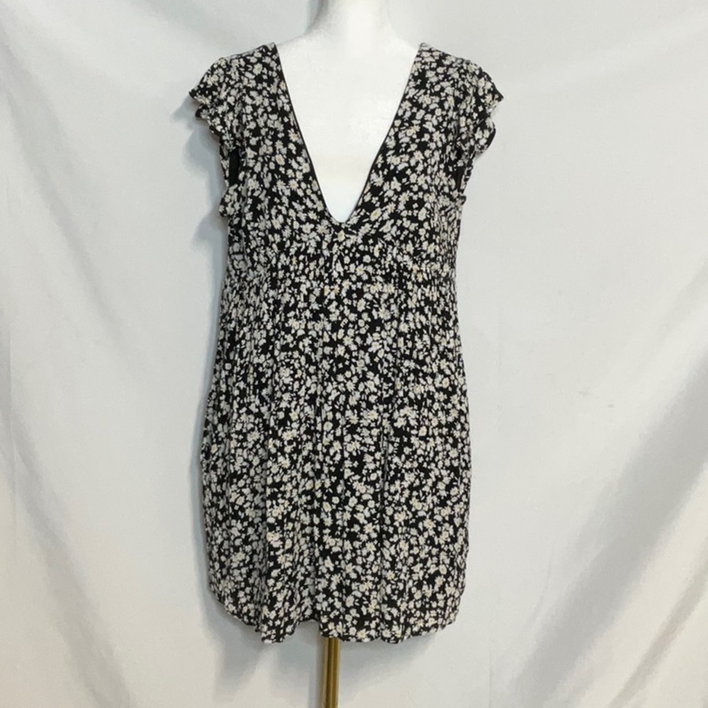 Altar'd State Black Floral Mini Dress Size Small
